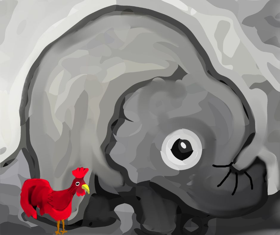 rooster and the elephant