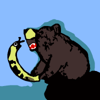 The Bear Who Caught A Snake