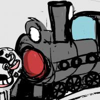 Cow And The Angry Train