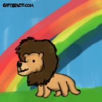 Baby Lion And The Rainbow