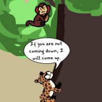 Leopard And The Monkey