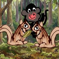 The Clever Monkey and the Squirrels