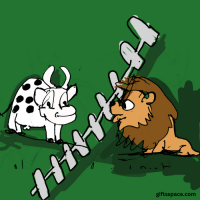 How To Reject A Friendly Invitation  Cow And The Lion