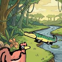 The Brave Mother Hen And The Croc