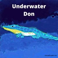 croc under the water