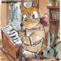 Fox, The Pianist And The Bunny Story