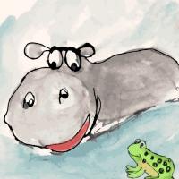 The Big Hippo and the Little Frog