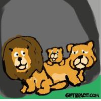 Lion Family And The Gorilla King