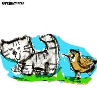Kitten And The Bird