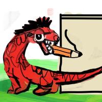 A Red Dragon Self Portrait