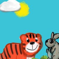 Tiger And The Rabbit Understanding Each Other